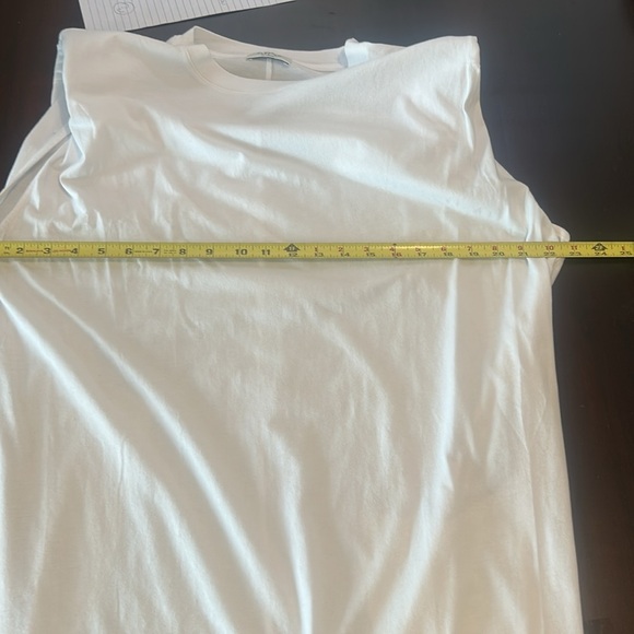 Aritzia Babaton Shoulder Pad Dress White Cotton Tee Shirt Dress Mini Women Sz S - Picture 8 of 11